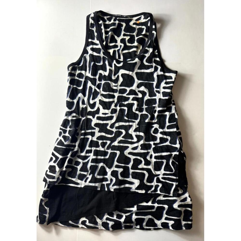 Proenza Schouler Sleeveless Tunic Top Black & White Size XS